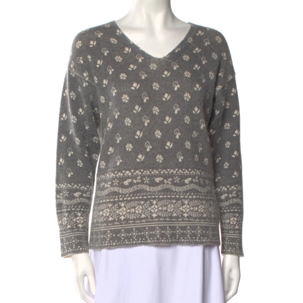 Burberry Brit Printed V-Neck Sweater - Picture 4 of 5